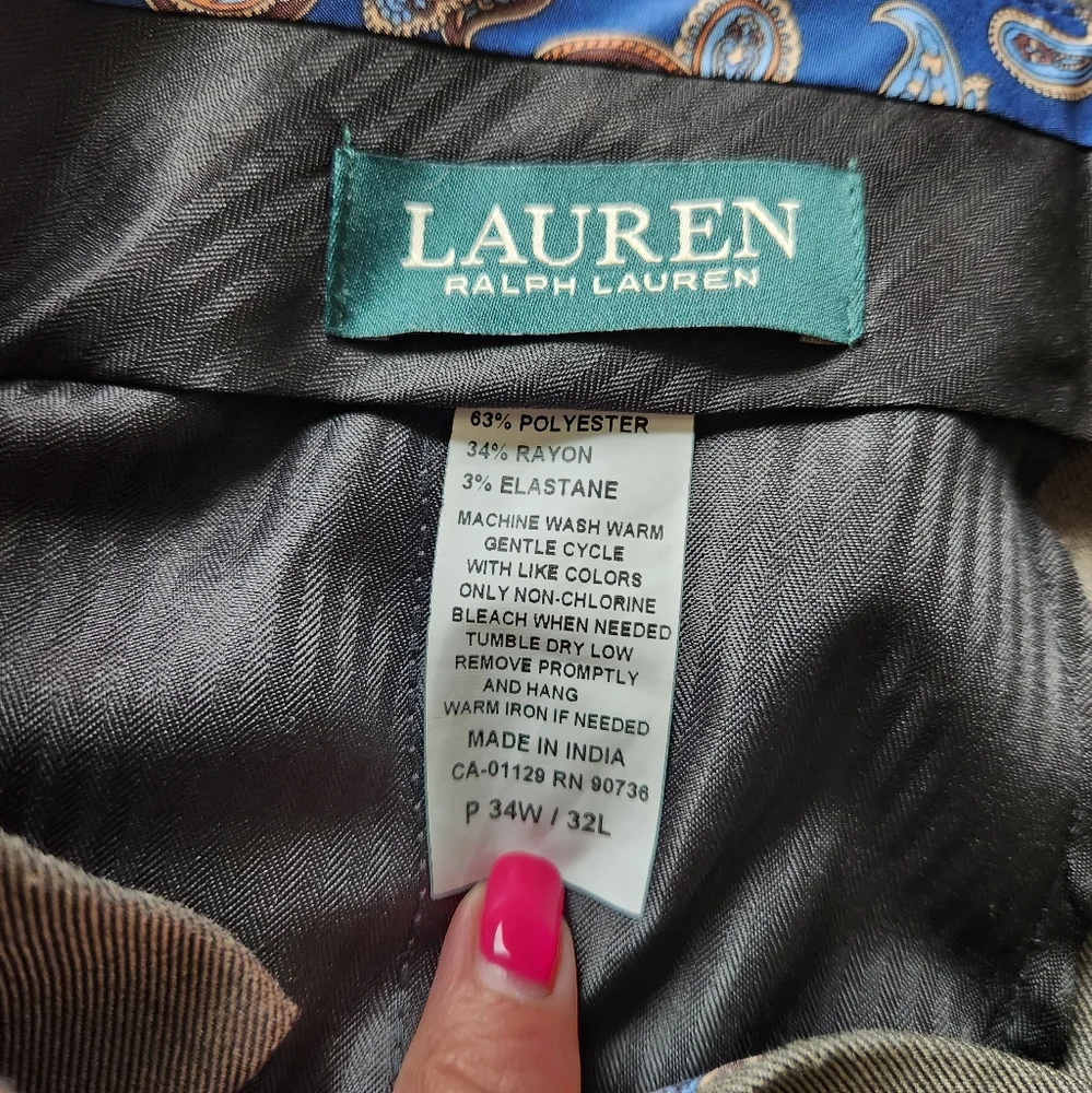 Lauren by Ralph Lauren Brown Trouser Pant, Size 34x32